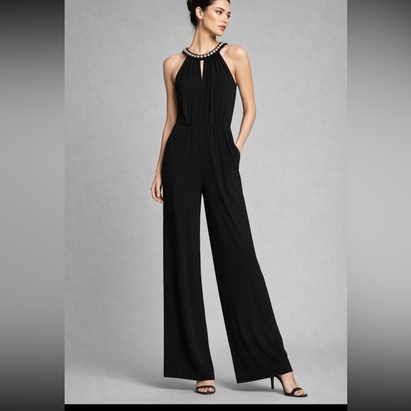 Betsey Johnson Black Halter Jumpsuit quite luxury elegant and comfortable